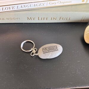 Gray Courage Keychain